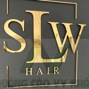 logo alu gương vàng