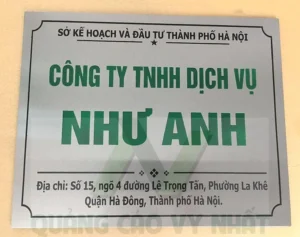 bảng tên inox