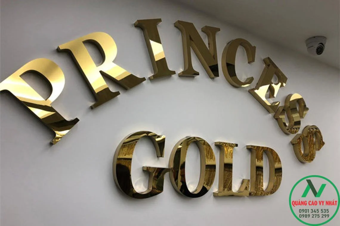 CHỮ INIOX VÀNG