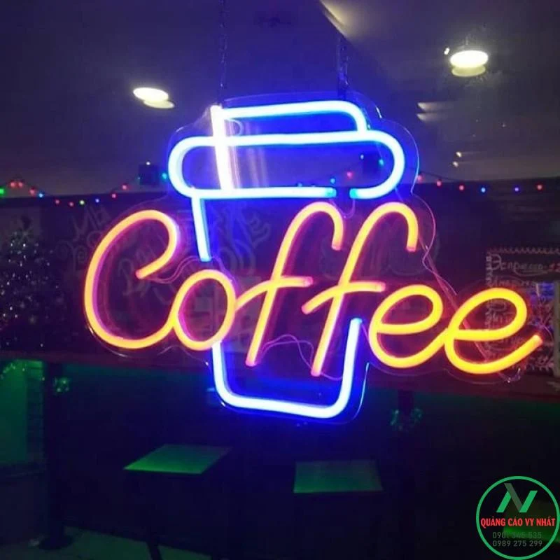 bảng hiệu đèn led cà phê