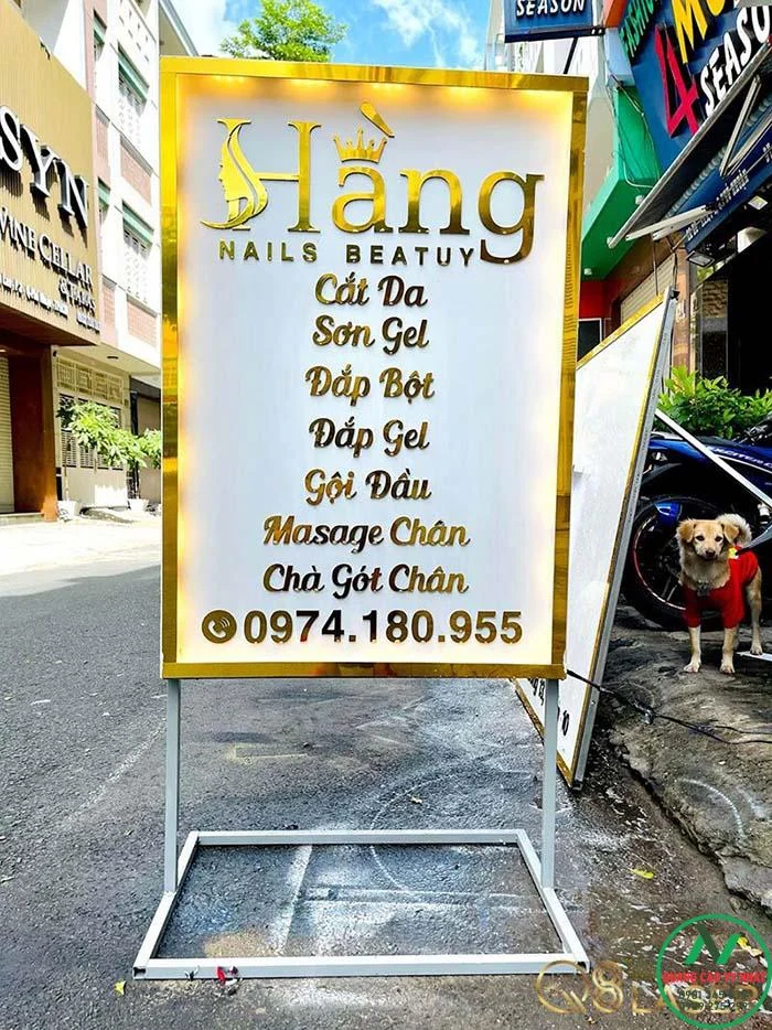 bảng hiệu nail hai mặt