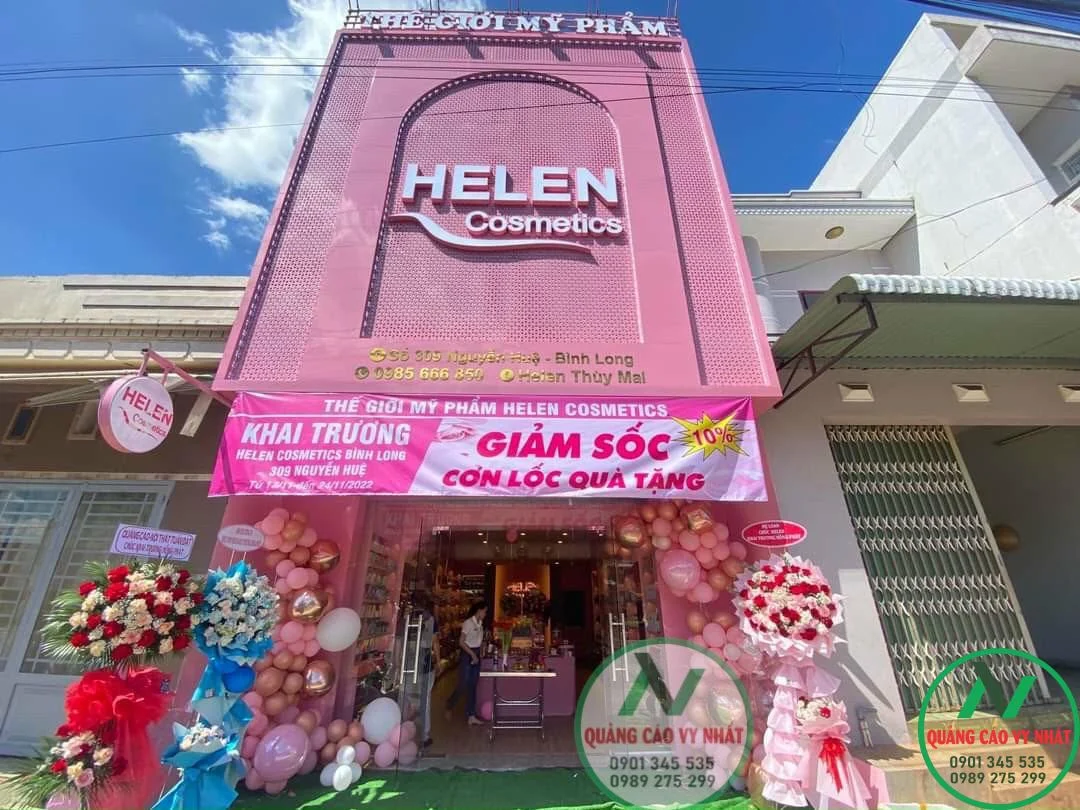 BẢNG HIỆU SHOP MỸ PHẨM ĐẸP NHẤT 1 bảng hiệu shop mỹ phẩm trọn gói
