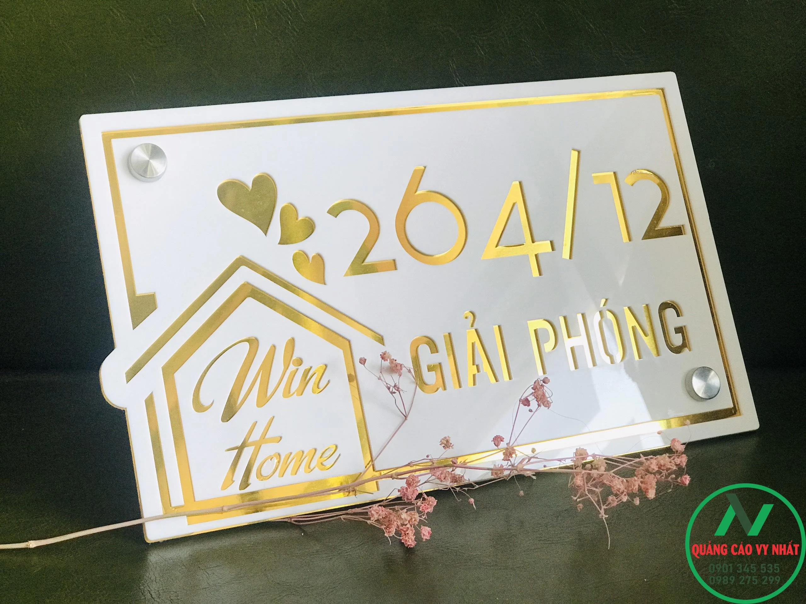 BẢNG SỐ NHÀ LẤY LIỀN 11 bảng số nhà mica
