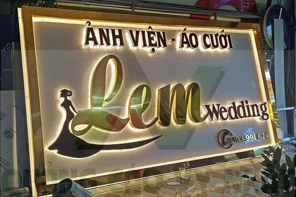 CHỮ NỔI ALU GƯƠNG VÀNG 1 chữ nổi alu gương vàng