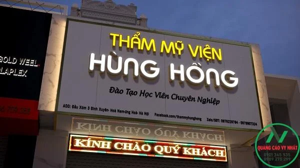 chữ nổi đèn led spa