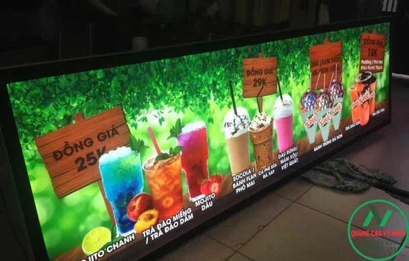 hộp đèn menu