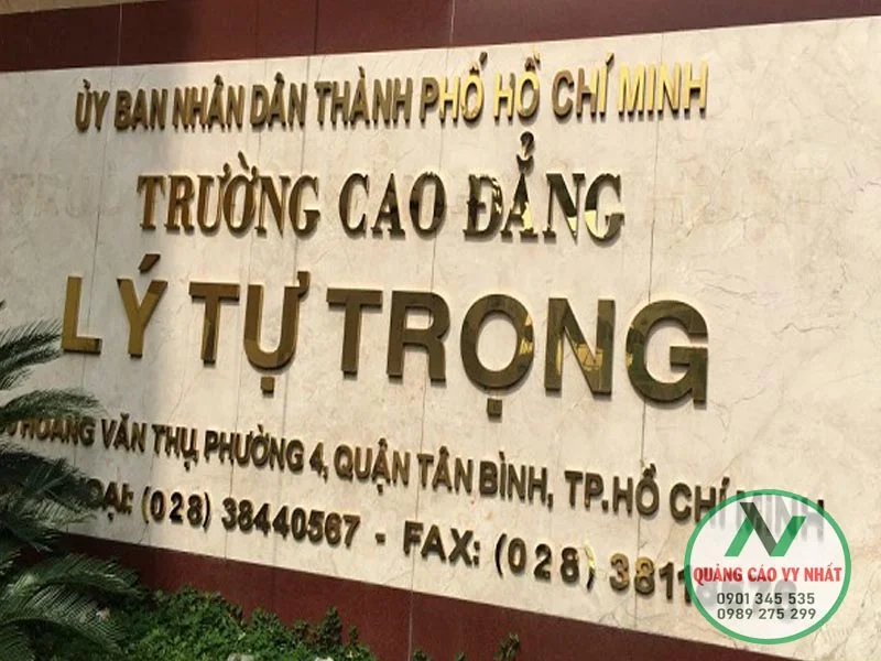 chữ nổi inox